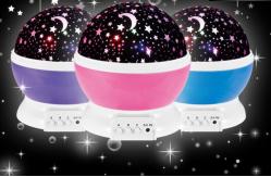 China 13x13x14cm Starry LED Projector Night Light With 360 Rotation supplier