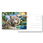 Animial Image 3d Lenticular Card For Children With Tiger