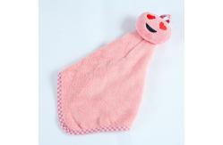 China Delicate 20cm Square Short Plush Baby Saliva Towel supplier
