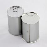 No Printing Silver Round Coffe / Tea Tin Plate Cans For Canned Food With Air - Tight Cap for sale