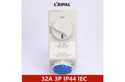 China IEC IP44 32A Single Phase Switch Socket With mechanical interlock supplier
