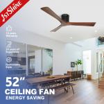 35W Laser Printing Low Profile DC Motor Remote Control Ceiling Fans for Simple Hanging for sale