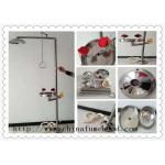 Floor Mounted Combination Laboratory Fittings Portable Safety Shower And Eyewash Station for sale