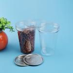 PET Alu Easy Open FDA 800ml Plastic Food Jars for sale