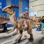 4M Long Lifelike Animatronic Roaring Parasaurolophus With Mouth Open And Eye Blink