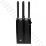 ABS Plastic + Aluminum Cell Signal Blocker , 6 Antenna Wifi Cellphone Jammer for sale