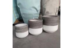 China Fading Resistant Fiber Clay Planters For Balconies Easily Cleaned supplier