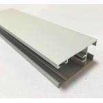 White Powder Painted Aluminum Extrusion Profiles For Sliding Door for sale