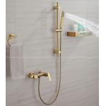 Simple Golden Gray Hot Cold OEM Copper Bathtub Faucet for sale