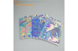 China Mini 3 Side Sealed Holographic Makeup Bag Mylar k Pouch Custom Printed supplier