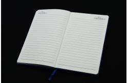 China Embossed Logo Writing Journal Notebook / Horizontal Line Notebook With Pen Loop supplier