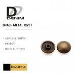 Antique Brass Metal Rivets , Custom Clothing Rivets Custom Size Available for sale