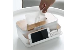 China Refillable Reusable Plastic Tissue Box Cover Silk Screen Tissue Container supplier