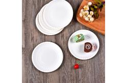 China Microwavable Biodegradable Round Plate Disposable Paper Plates For Party Fast Food supplier