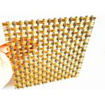 SS & Brass Architectural Crimped Woven Mesh , Interior Crimped Metal Screen for sale