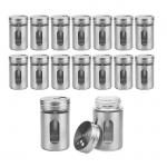 Adjustable Spice Storage Containers Stainless Steel Salt And Pepper Shakers for sale