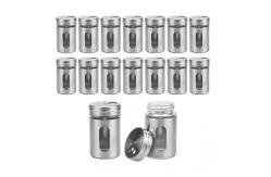 China Adjustable Spice Storage Containers Stainless Steel Salt And Pepper Shakers supplier