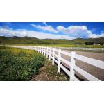 Stable White 3rails Design PVC Fence Plastic Vinyl Ranch Paddock Horse Fence for sale