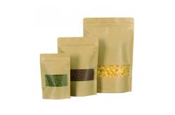 China Resealable 28g CPP Kraft k Paper Bag Eight Side Sealing With Window supplier