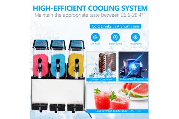 Triple Slush Maker Frozen Cocktail Drink Machine
