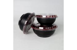 China Red And Black Noodle Soup Container Disposable Plastic Noodle Bowl supplier