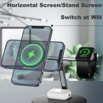 9V 2A Magnetic Wireless Charger Stand 3 In 1 Cell Phone Holder for sale