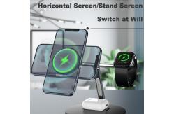 China 9V 2A Magnetic Wireless Charger Stand 3 In 1 Cell Phone Holder supplier