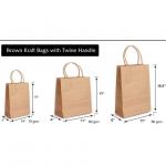China Recyclable kraft Paper Bag With Twisted Handle Reusable Shopping Paper Bags manufacturer