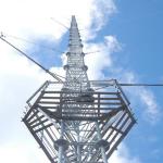 Electric Communication 55m Lattice Tubular Steel Tower for sale
