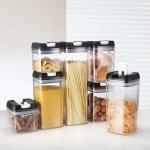 Kitchen Multi Functional Clear Food Storage Container With Airtight Lid