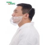 Disposable Blue And White Beard Net Cover /Mouth Guard With Single Elastic