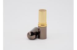 China Silver Grey Aluminum Lip Balm Tubes 3.5g Pointed Lipstick Container supplier