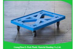 China Flat Blue Plastic Moving Dolly Four Wheels 100% PP Materials For Industrial supplier