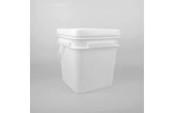 China Chemical Resistant Square Plastic Bucket with Handle for Paint and Chemicals supplier