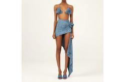 China Waist Nylon Swimwear Set with Adjustable Straps and Retro Vibes supplier