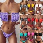 Sexy Chain Swimming Suits Bikini Drawstring Elegant Sexy Bathing Suits For Women pink square shape bikini UPF50++ summer for sale