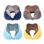 Airplane Travel Kit Gel Memory Foam Bamboo Neck Pillow With Ergonomic Design