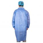 CE Certificated Disposable Anti-Bacterial Protective Medical PP/SMS Long Lab Coat for sale