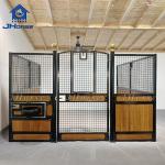 China Luxury Customized Steel Frame Bamboo Boarding Horse Stall Panels Stables Box for sale