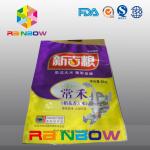 2kgs / 5kgs Rice Bag Plastic Pouches Packaging / Three Side Seal Pouch With Handle