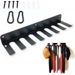 Single Tier Black Wall Mounted Metal Storage Rack for Entertainment Venue Organization for sale