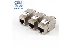 China Zinc Alloy RJ45 CAT6 Shielded Keystone Jack 180 Degree Toolless  STP supplier