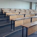 Customized Wooden Curved Conference Table Training Room Table For Student for sale
