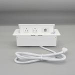 Hidden Aluminum Desk Mounted 110V Pop Up Socket Box for sale