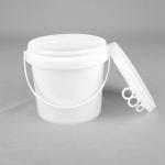 Ice Cream 1000ml Plastic Food Packaging Bucket With Lid And Handle for sale