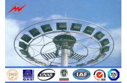 China 4 Sections 10mm High Mast Light Pole For Flyovers Stations City Squares supplier