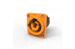 China 20A 250V IP65 3pin Waterproof Connector Chassis Powercon socket Yellow supplier