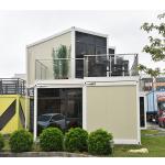 Easy Install Prefabricated Home Luxury Villa Two Story Flat Pack Modular Container Prefab Self Easy Assemble House for sale