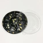 Custom Disposable Sushi Box Round Plastic With Cover Five Grid Salmon Thorn Body Sold Packing Lunch Box for sale