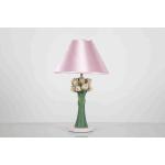 Fabric Round Elegant Home Table Lamps Flowers Shape For Protecting Eyes